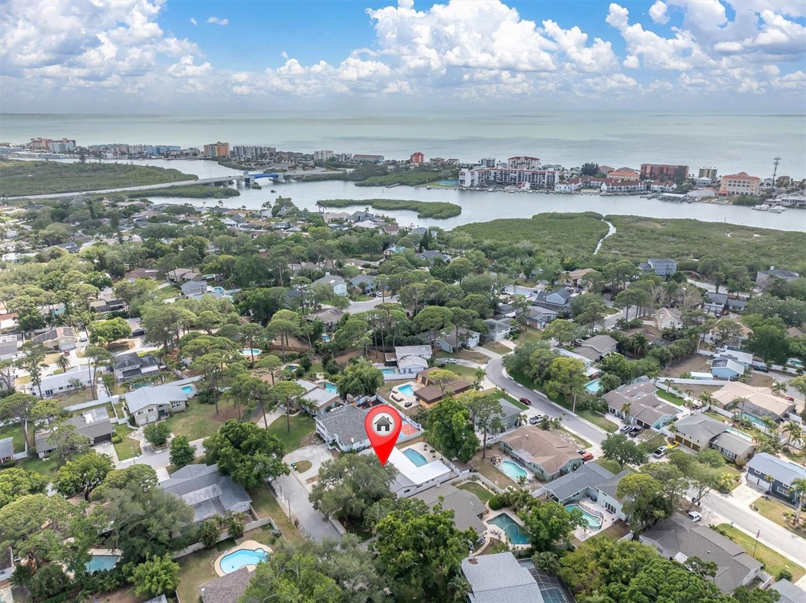 About 4.5 minutes from the beach