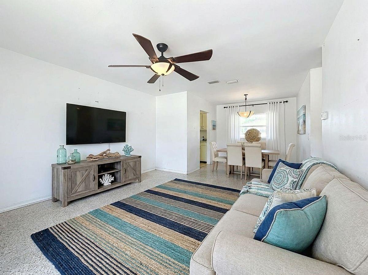 AI Staged - Family & Dining Room