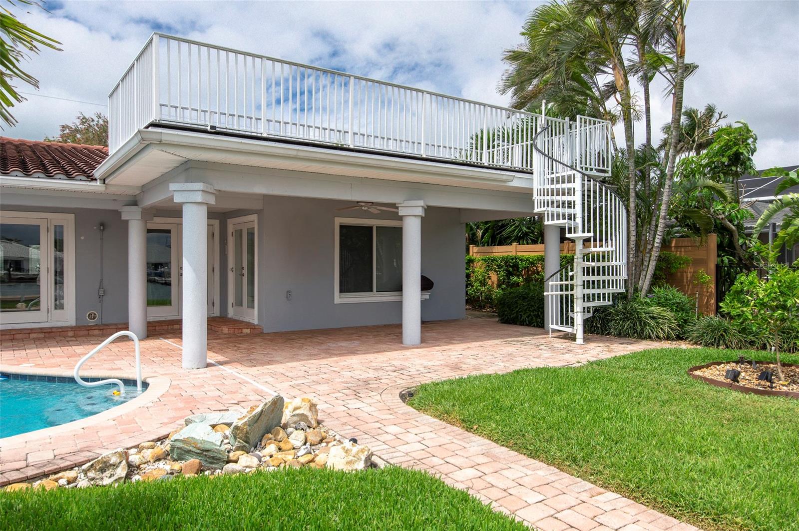 Relax in the shade by the pool