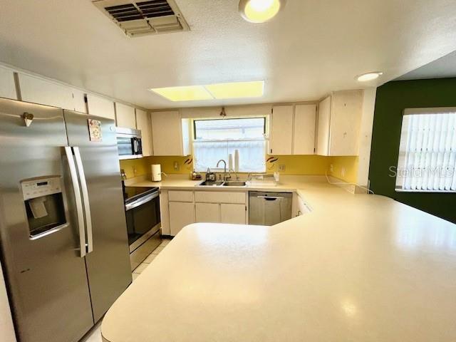 Stainless appliances.