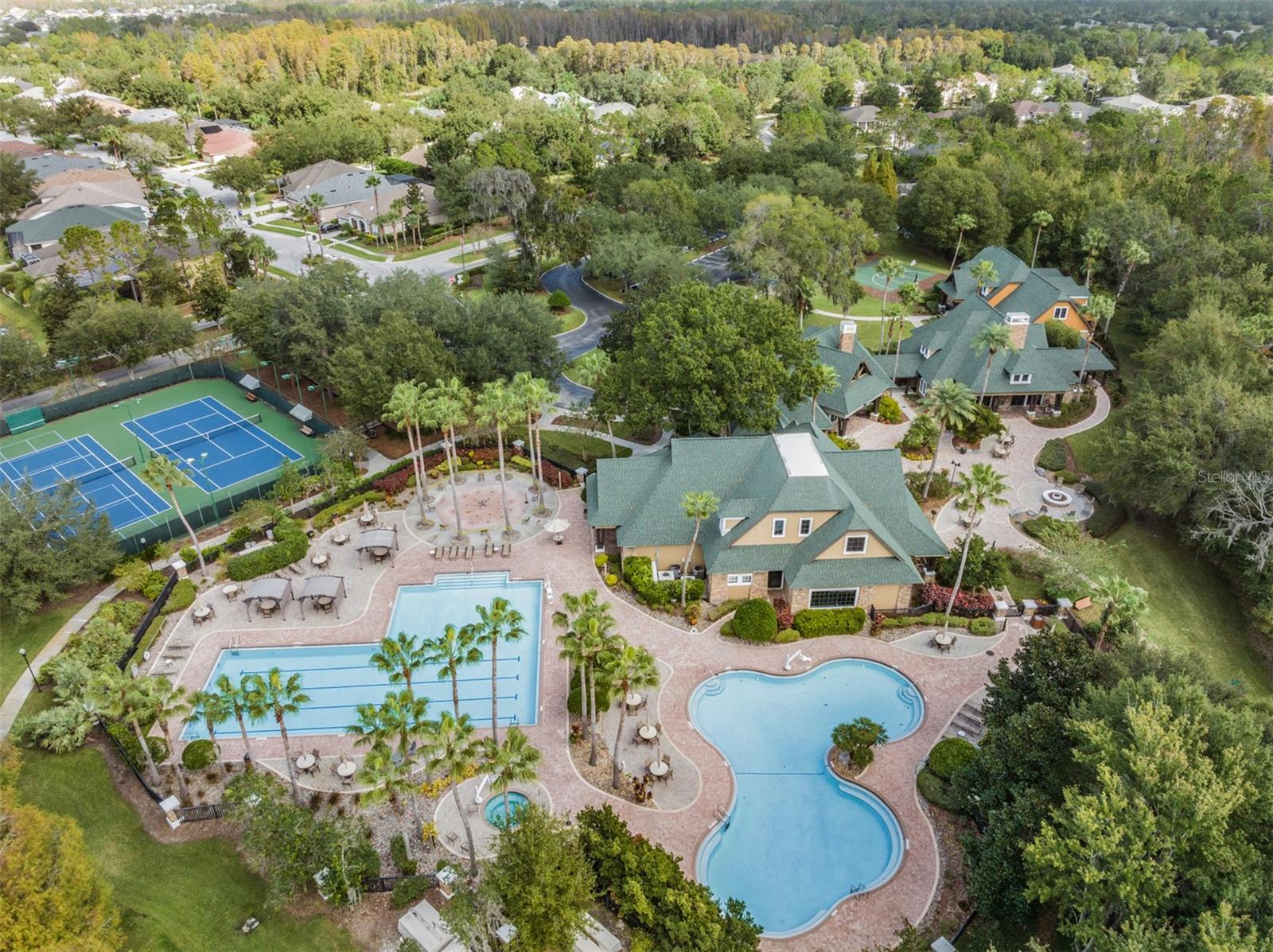 Community Clubhouse, pools, playgrounds and dock