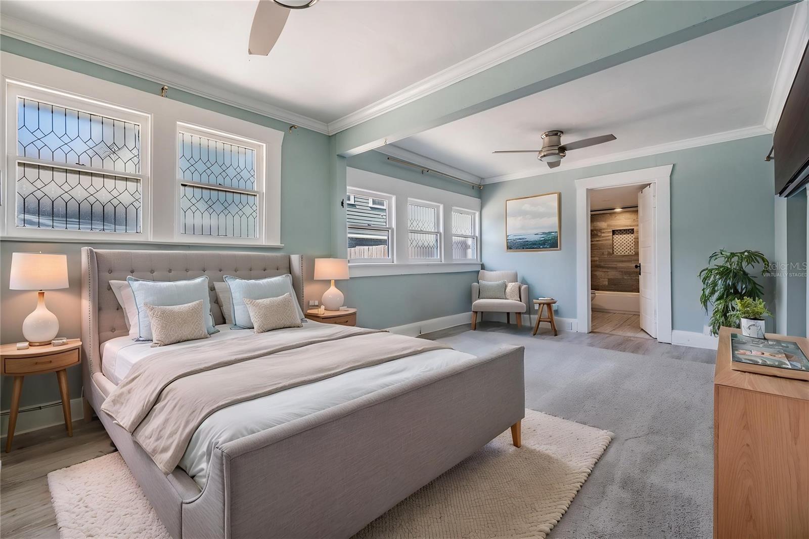 Virtually Staged Primary Bedroom