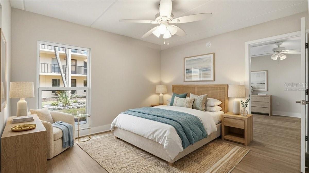 VIRTUALLY STAGED BEDROOM