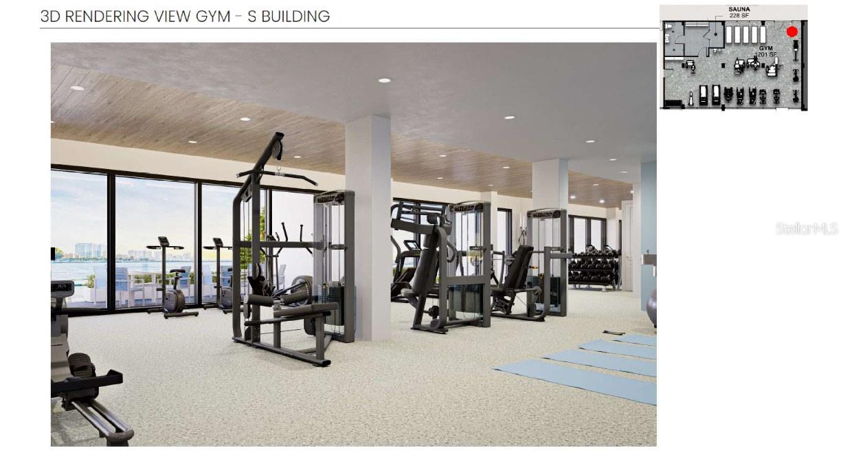 450 South Building - 3D Rendering Gym