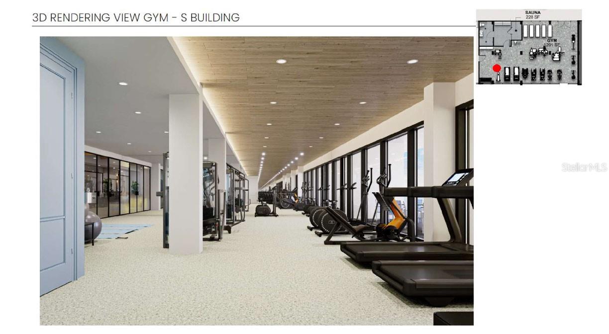 450 South Building - 3D Rendering Gym2
