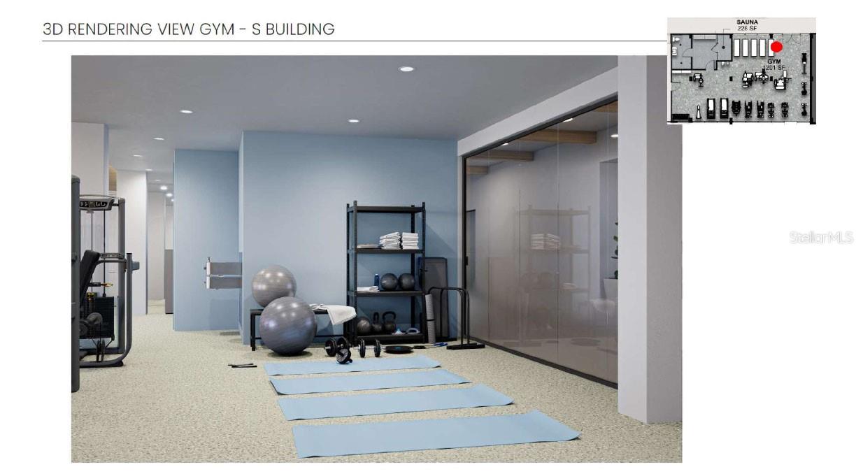 450 South Building - 3D Rendering Gym3
