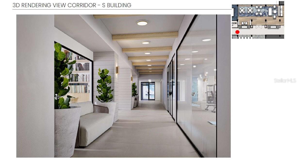 450 South Building - 3D Rendering Corridor