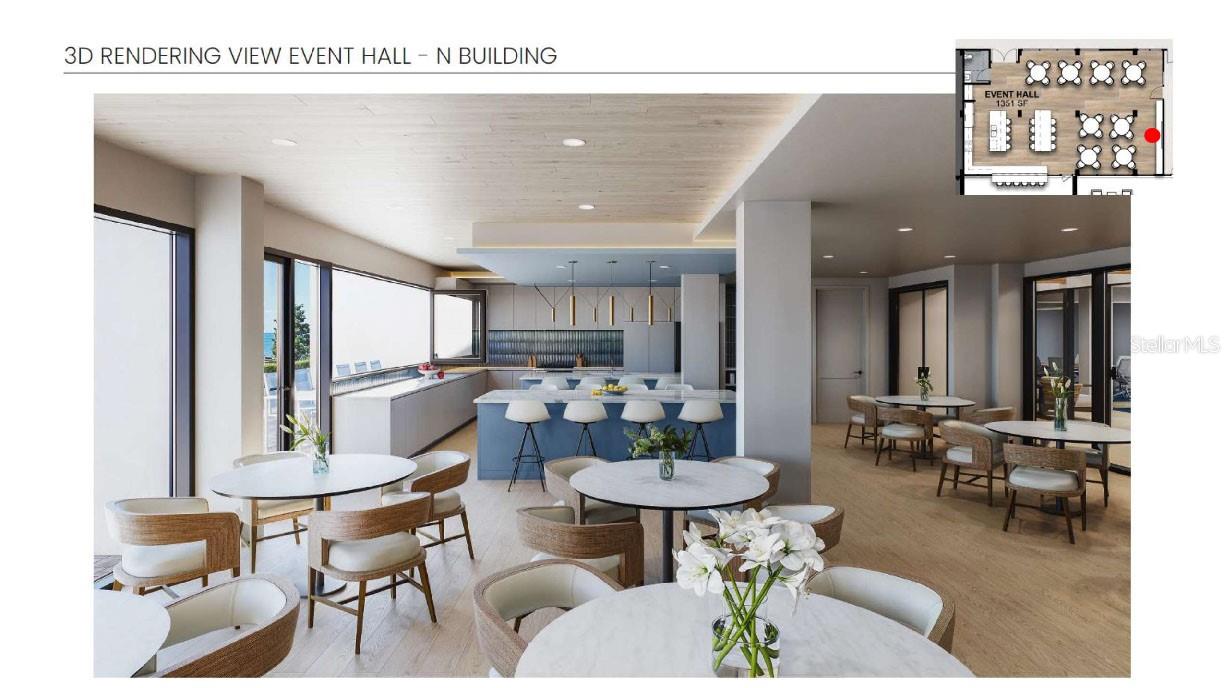 440 North Building - 3D Rendering Event Hall