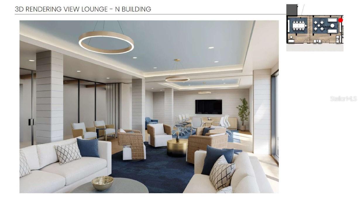 440 North Building - 3D Rendering Lounge2
