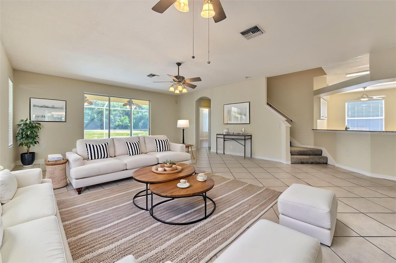 Staged Dining/Living room combo