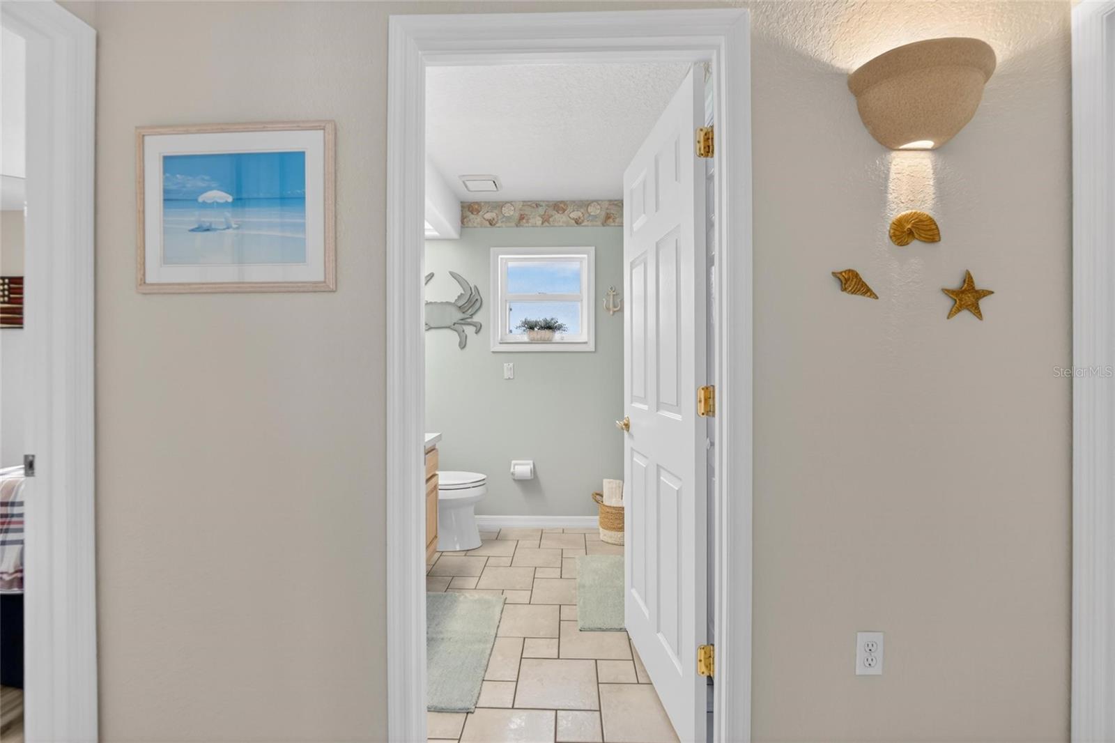Guest Bathroom between Two Bedrooms