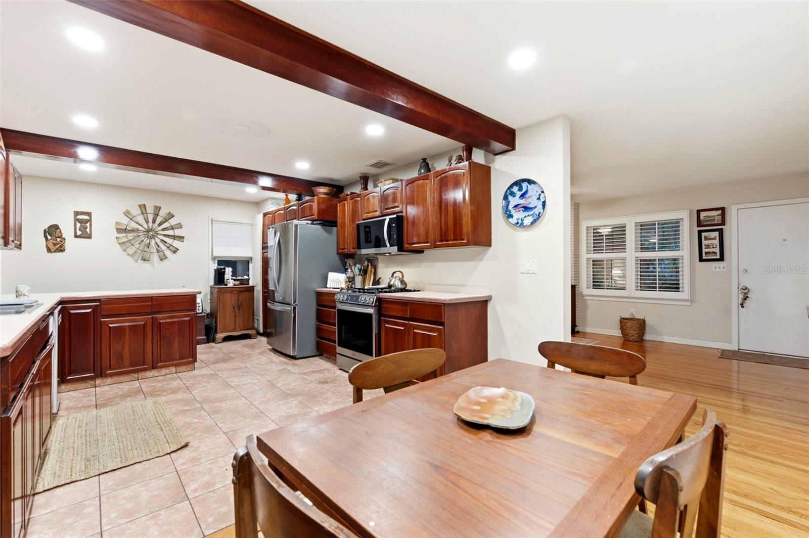 Kitchen and eating area