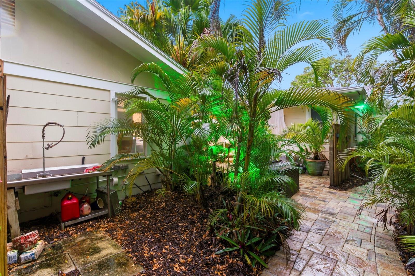 Back Patio with garden sink