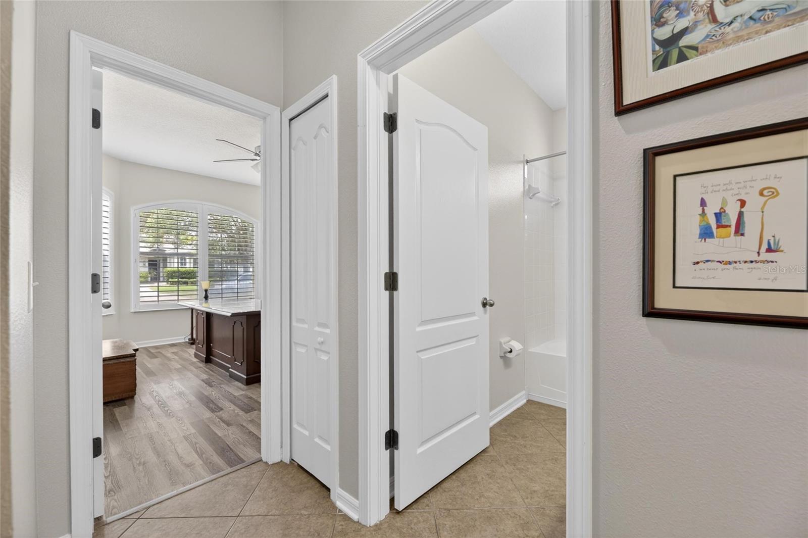 Hallway Near Front Door, Guest Bath and 2nd Bedroom
