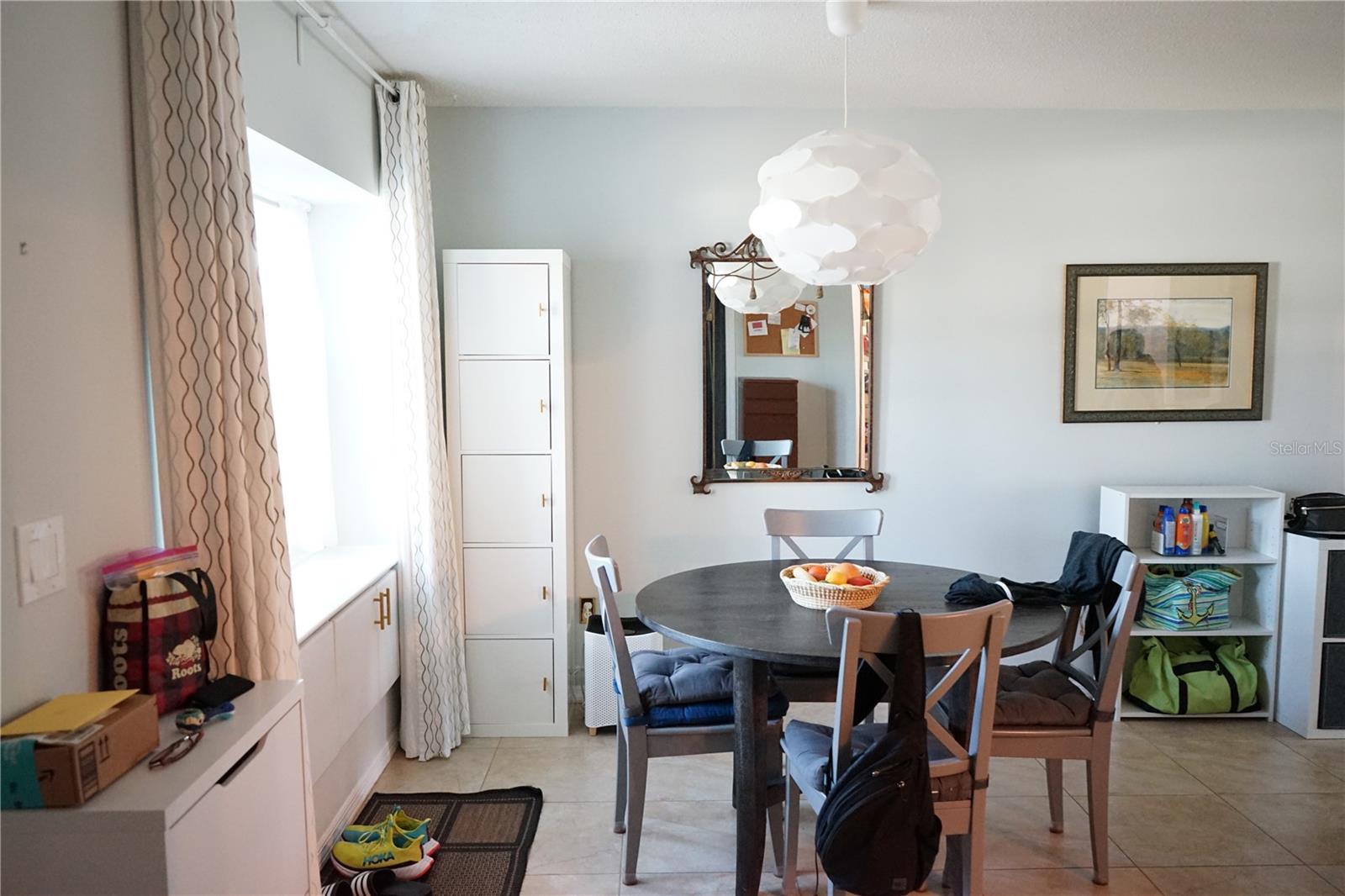 enter into dining area