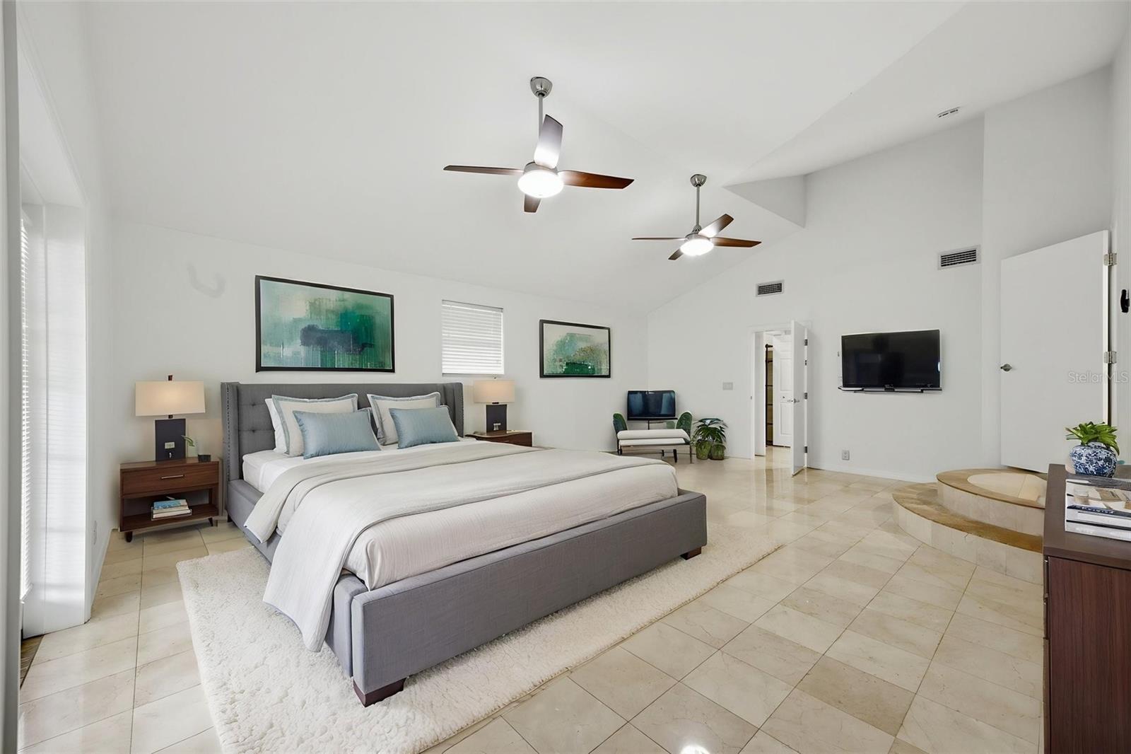 Primary Bedroom Staged