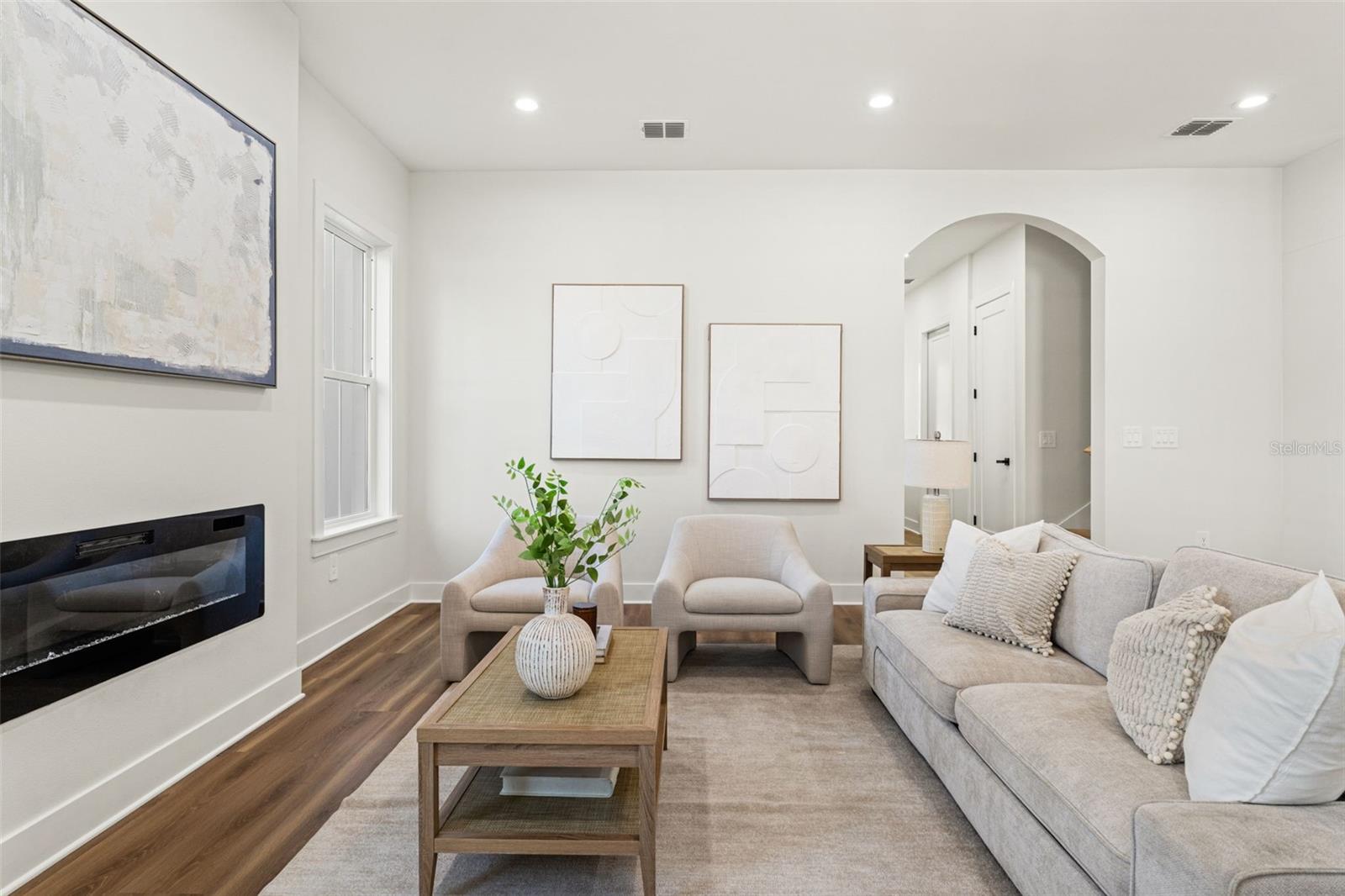 quartz fireplace