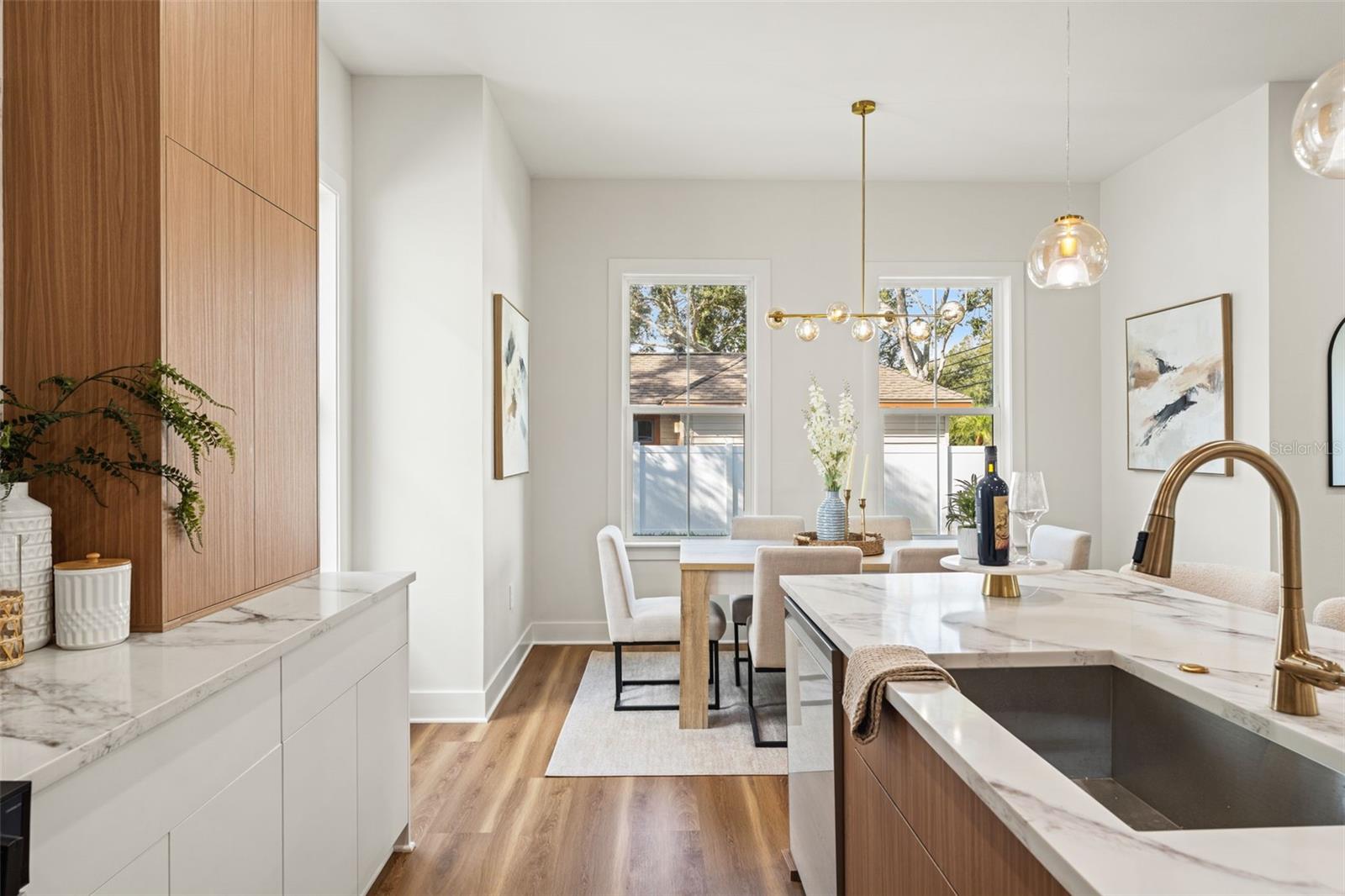 kitchen with quartz countertops