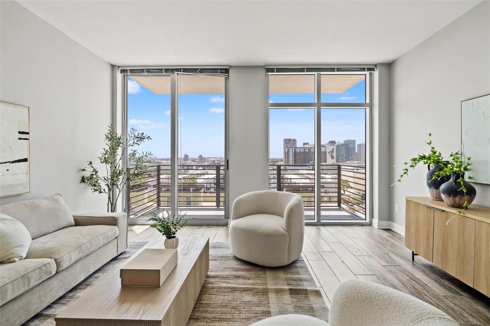 Tampa skyline views from the great room