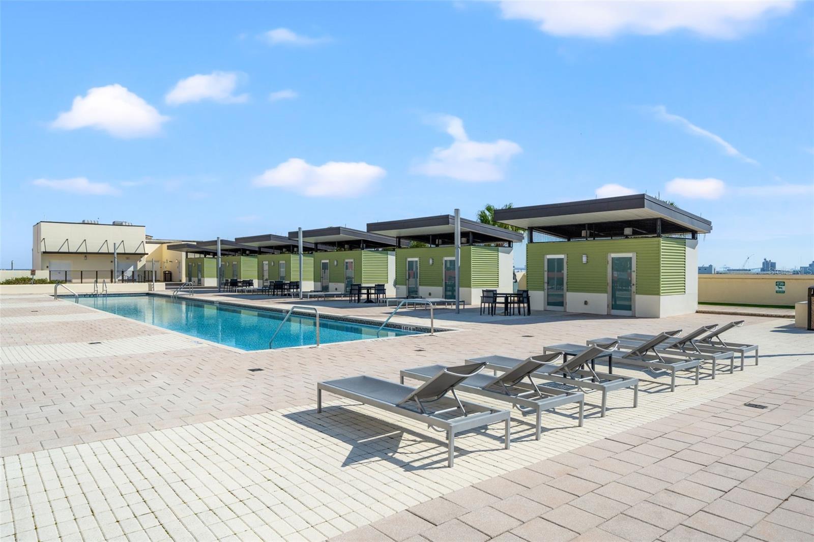 1 of 2 community pools on the 9th floor in both buildings