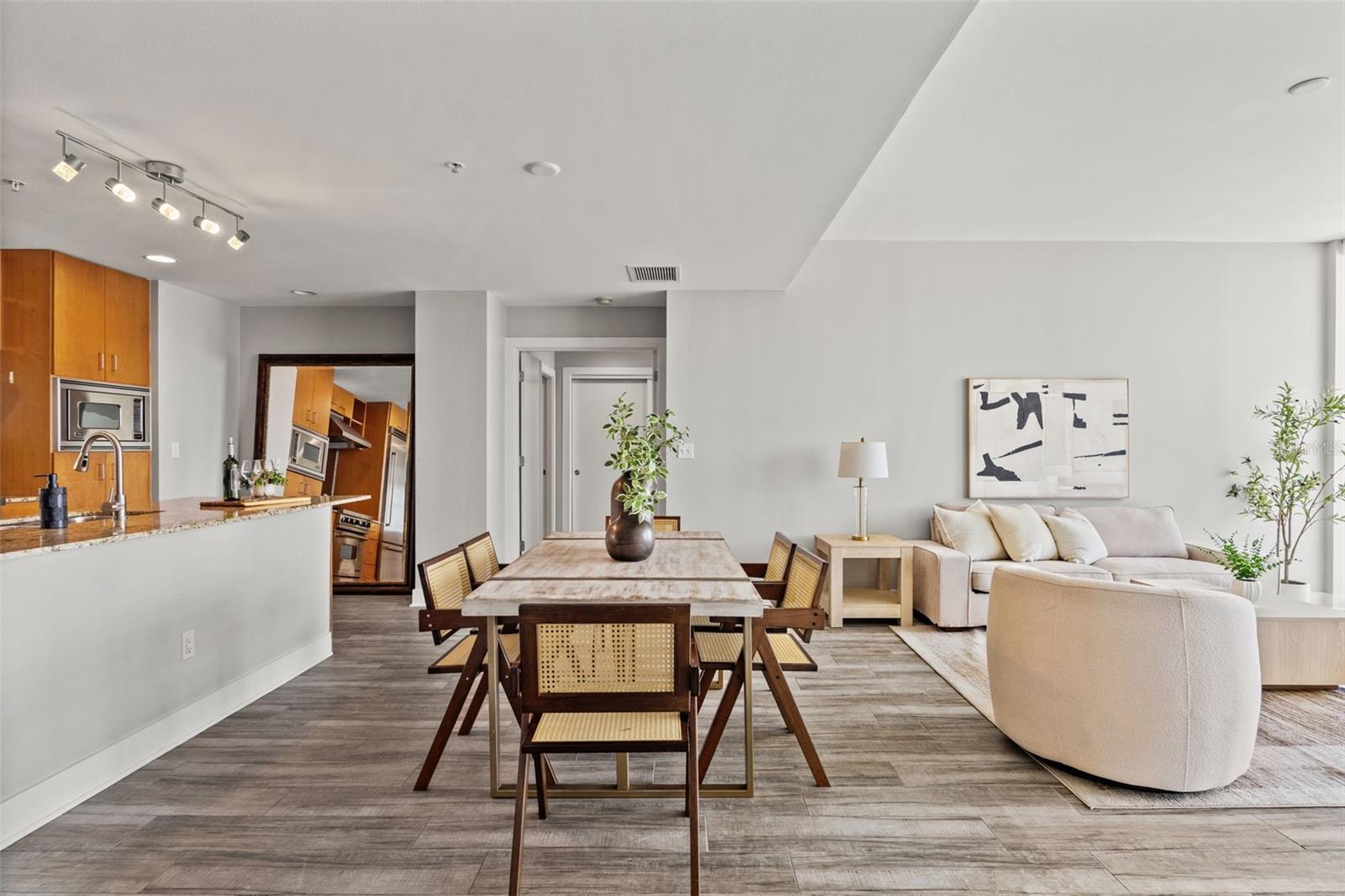 cafe style dining space