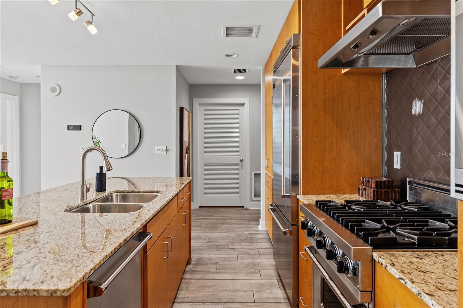 Kitchen with Viking range