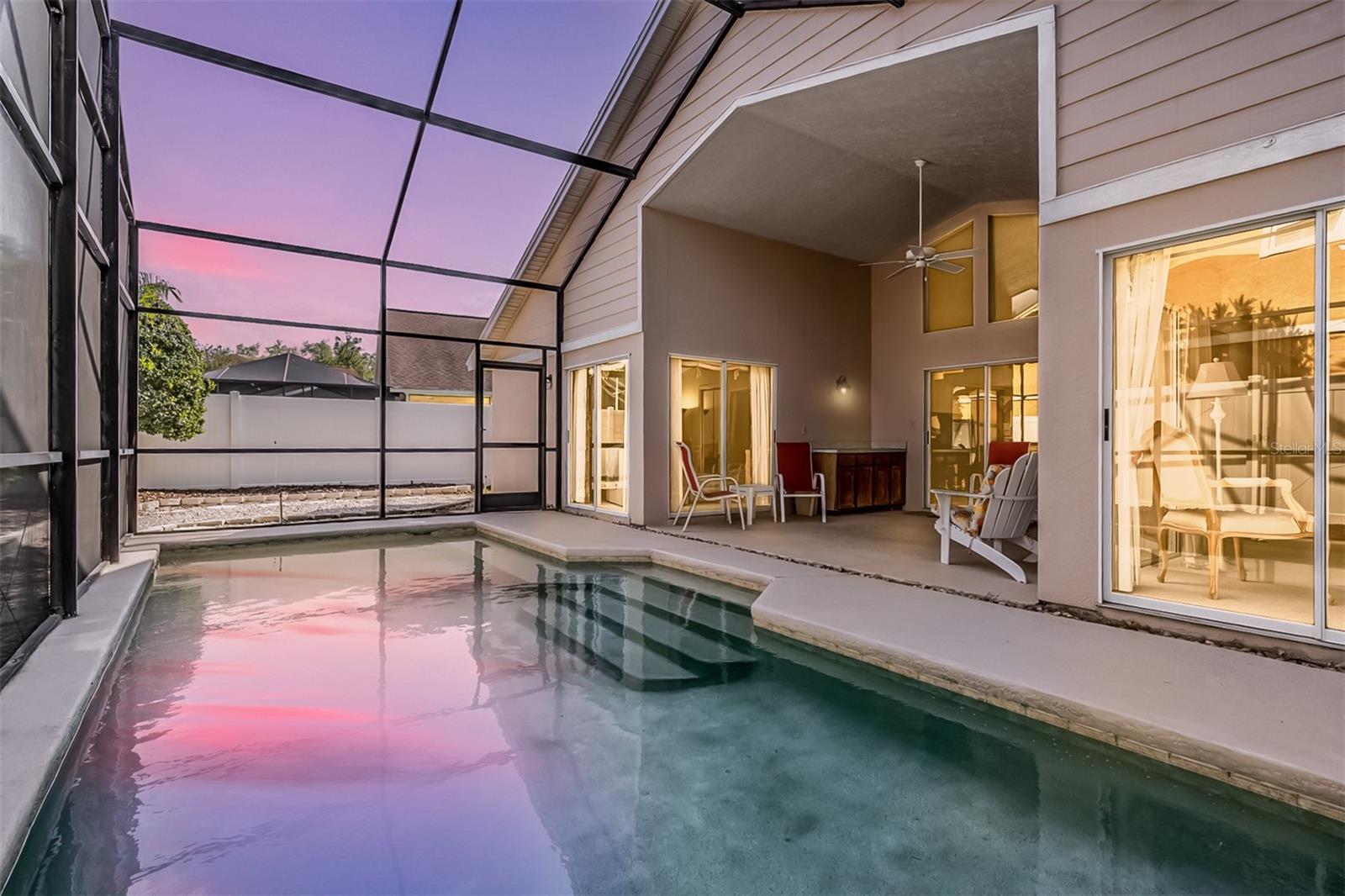 Pool and covered area