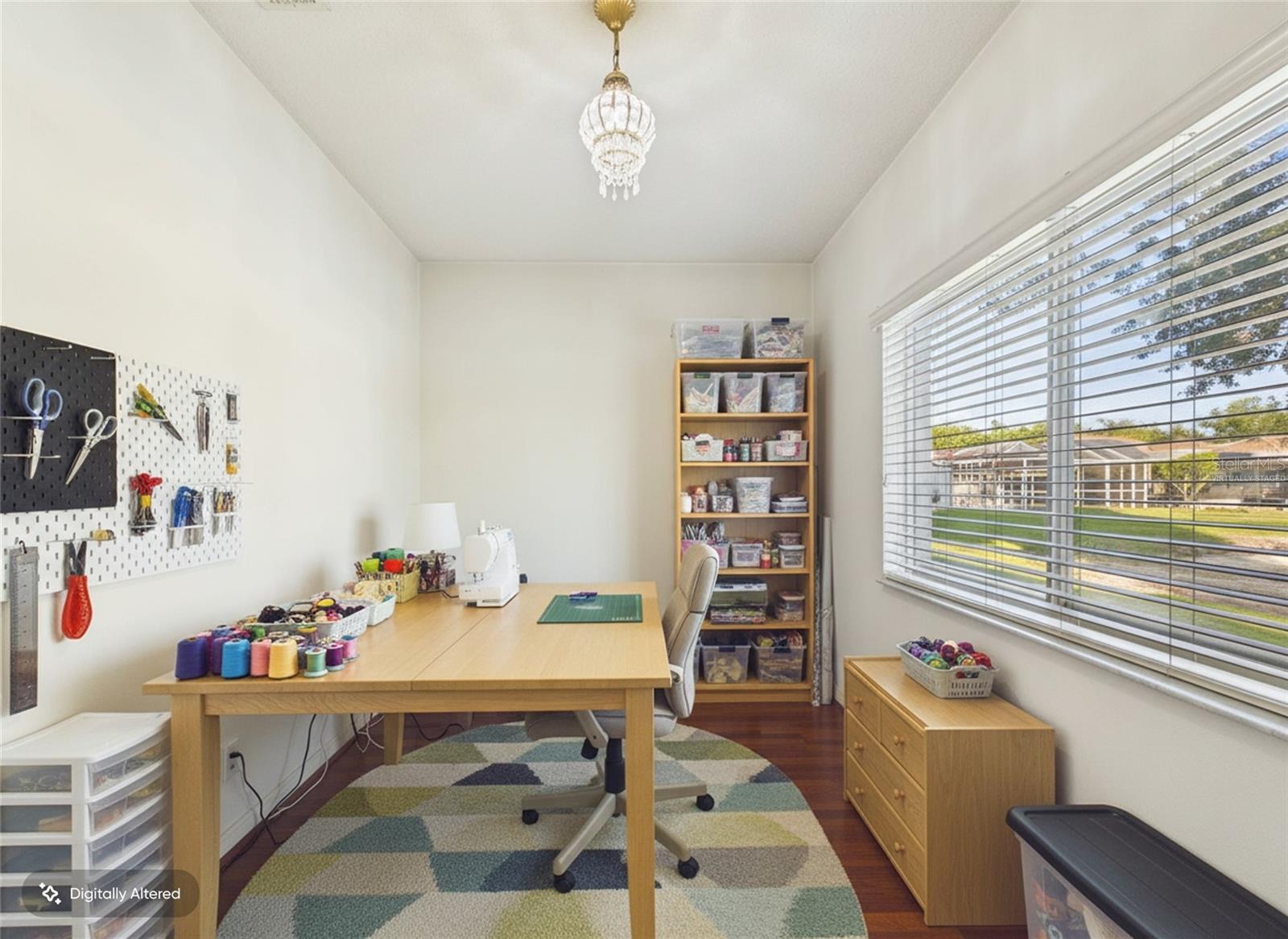 Virtually staged as craft room