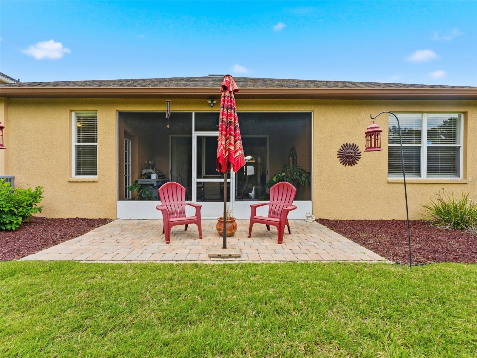 Extended outdoor fun on lovely patio