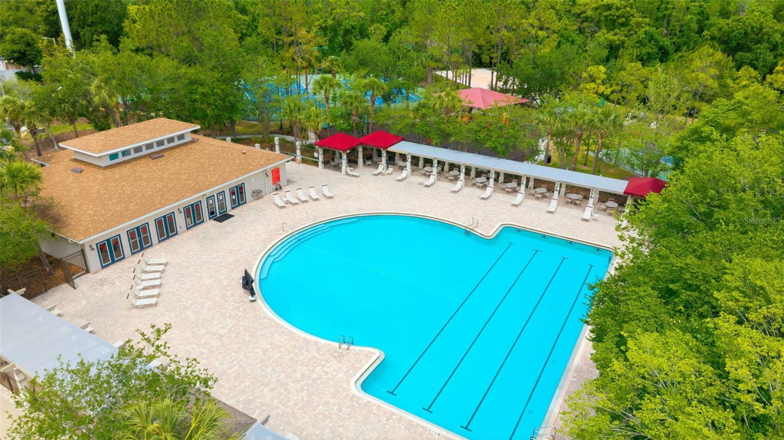 Clubhouse and pool; sports equipment may be checked out by residents
