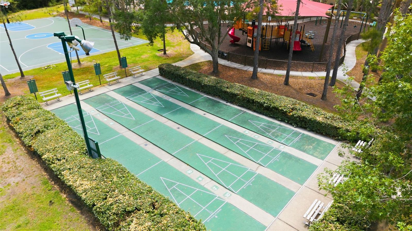 Shuffleboard anyone? Lighted for nighttime fun too