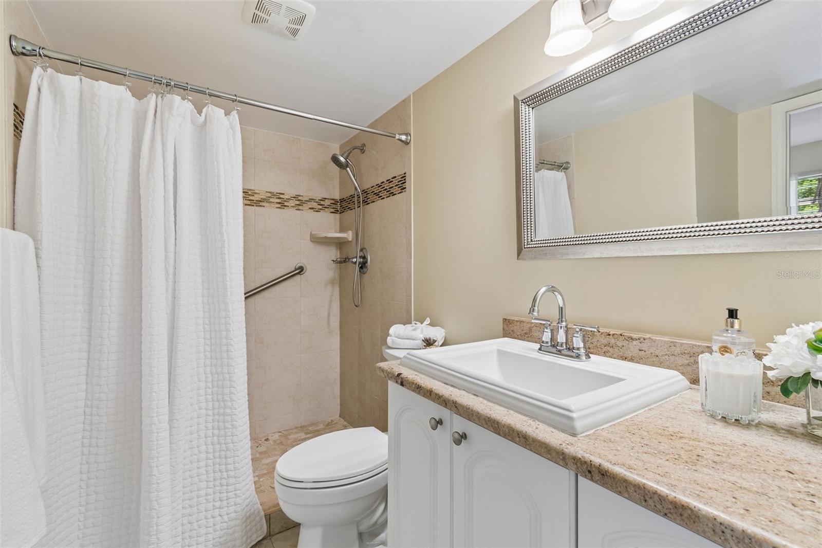 Bathroom with walk-in shower