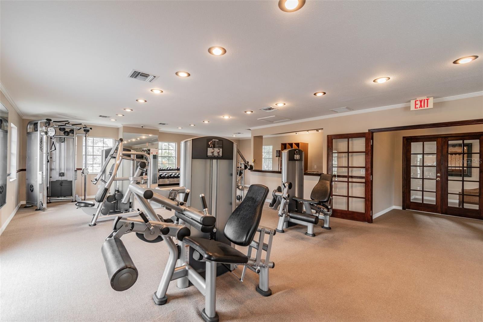 Fitness center in the club house