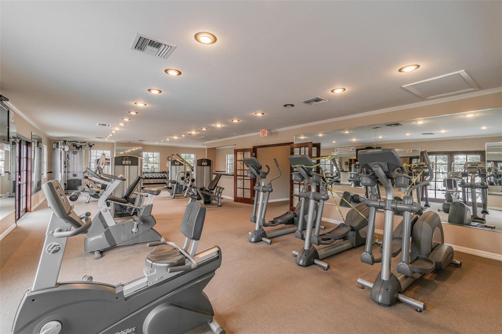 Fitness center in the club house