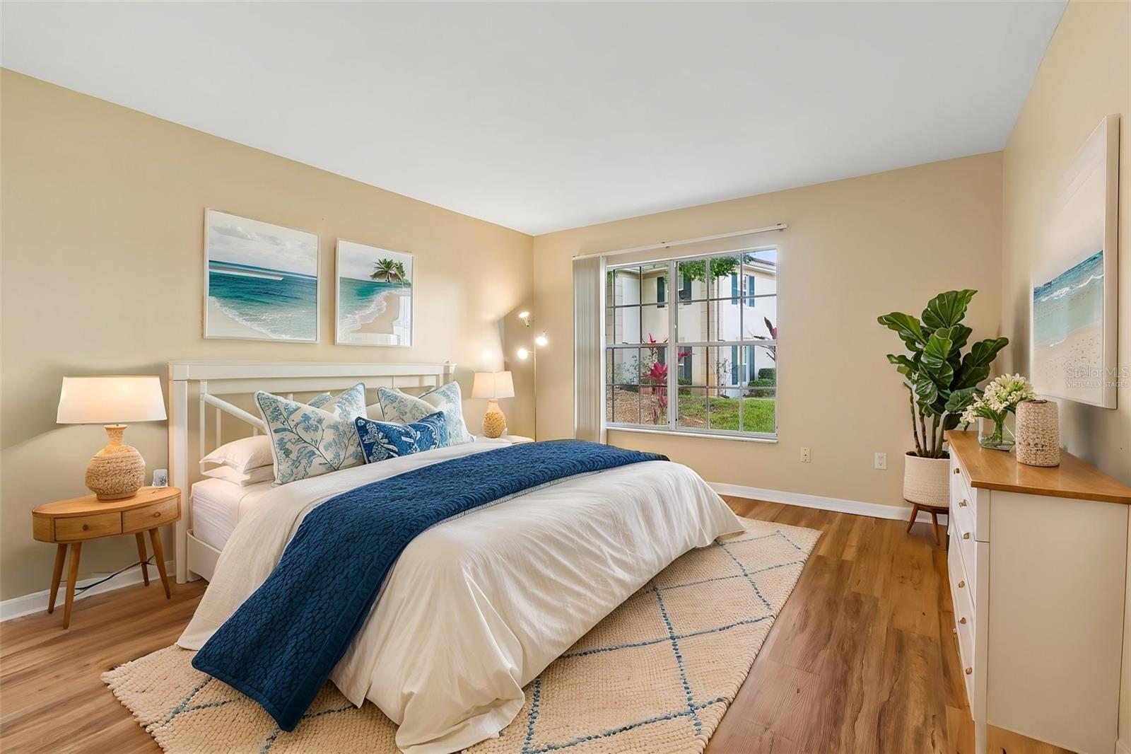 Primary Bedroom (room that faces the backyard)- Virtually Staged