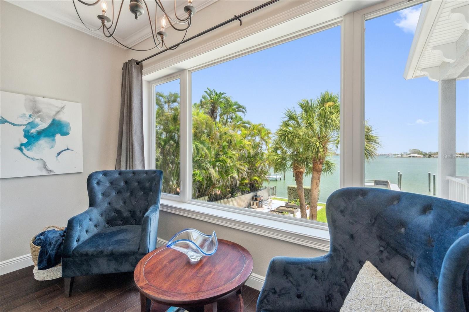 View from master bedroom suite.