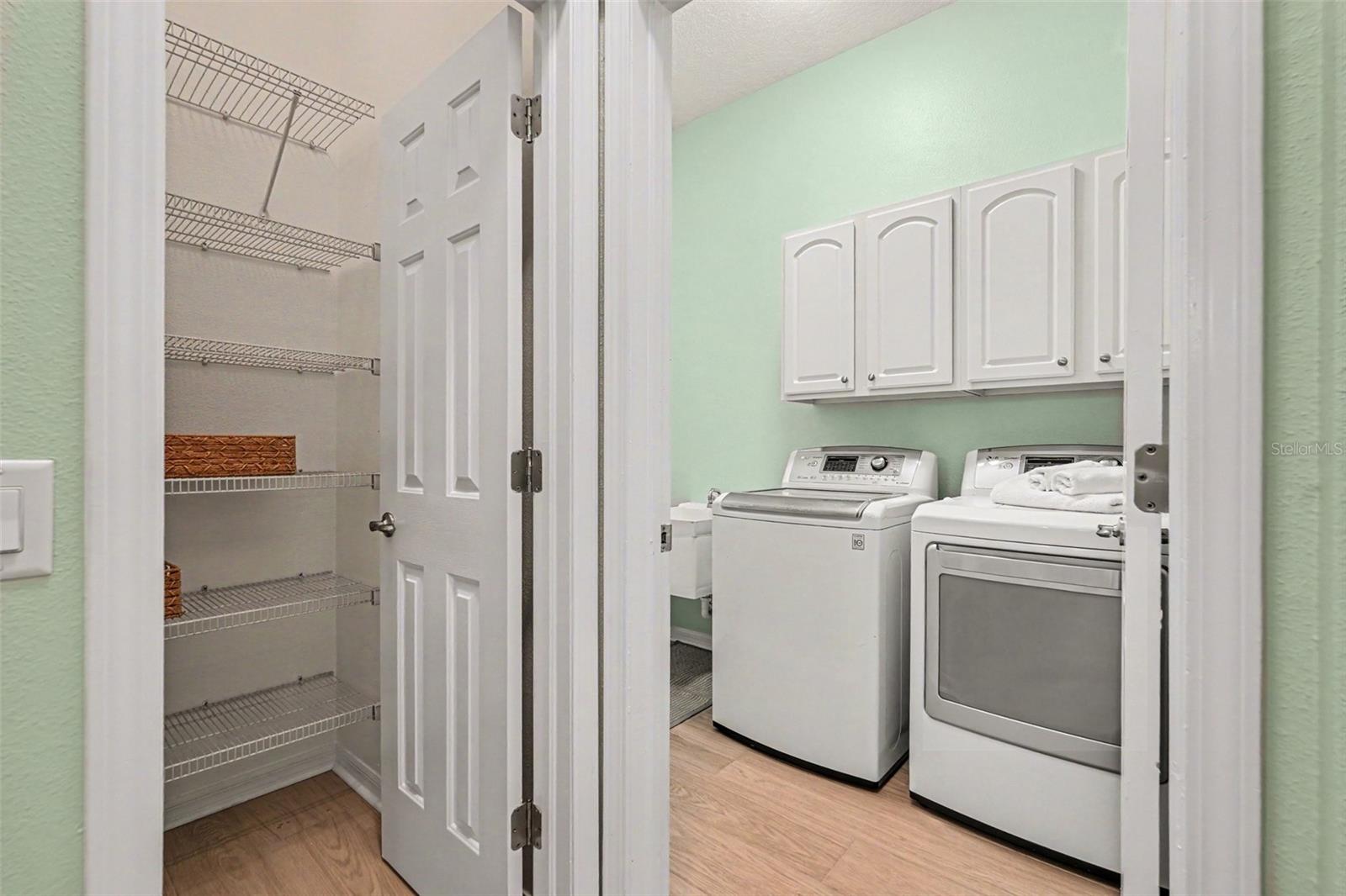 Walk in Pantry and separate laundry room