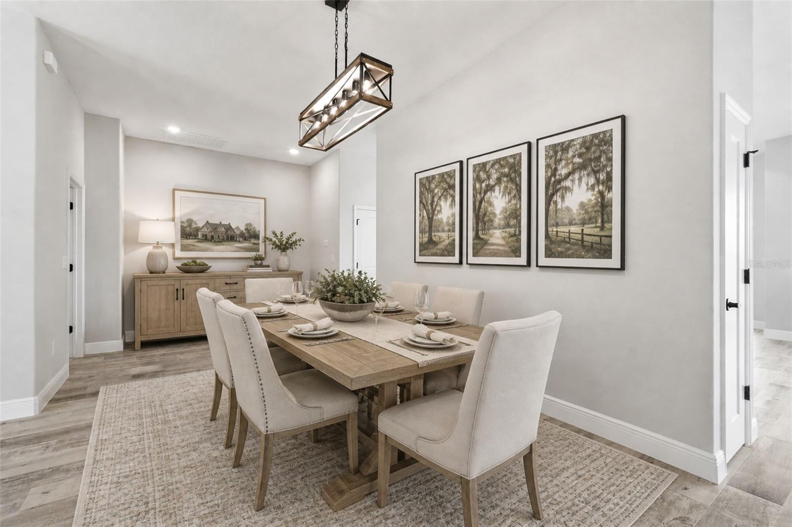 Dining room Virtually Stagged