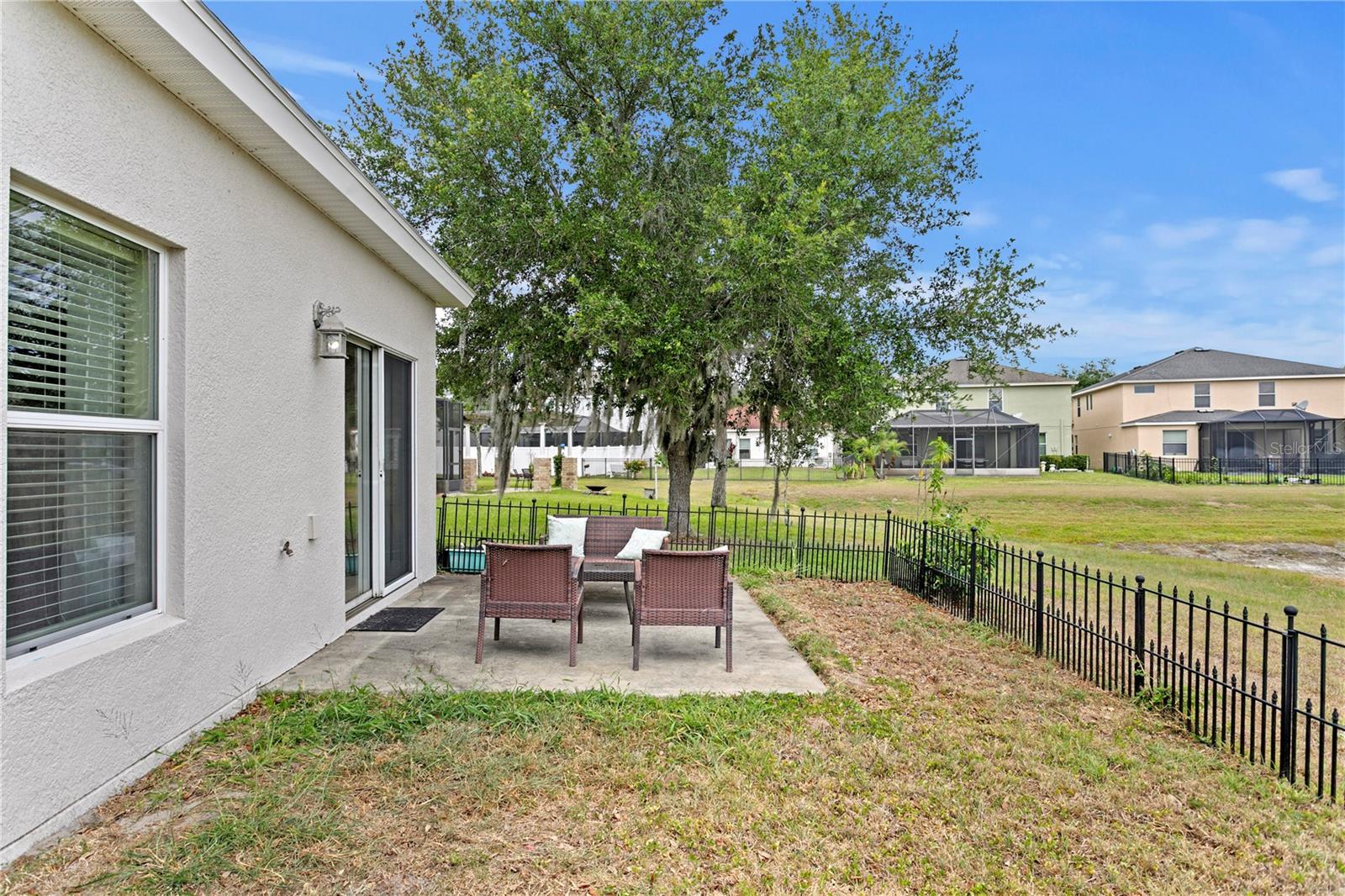 Rear yard extends beyond current fence line