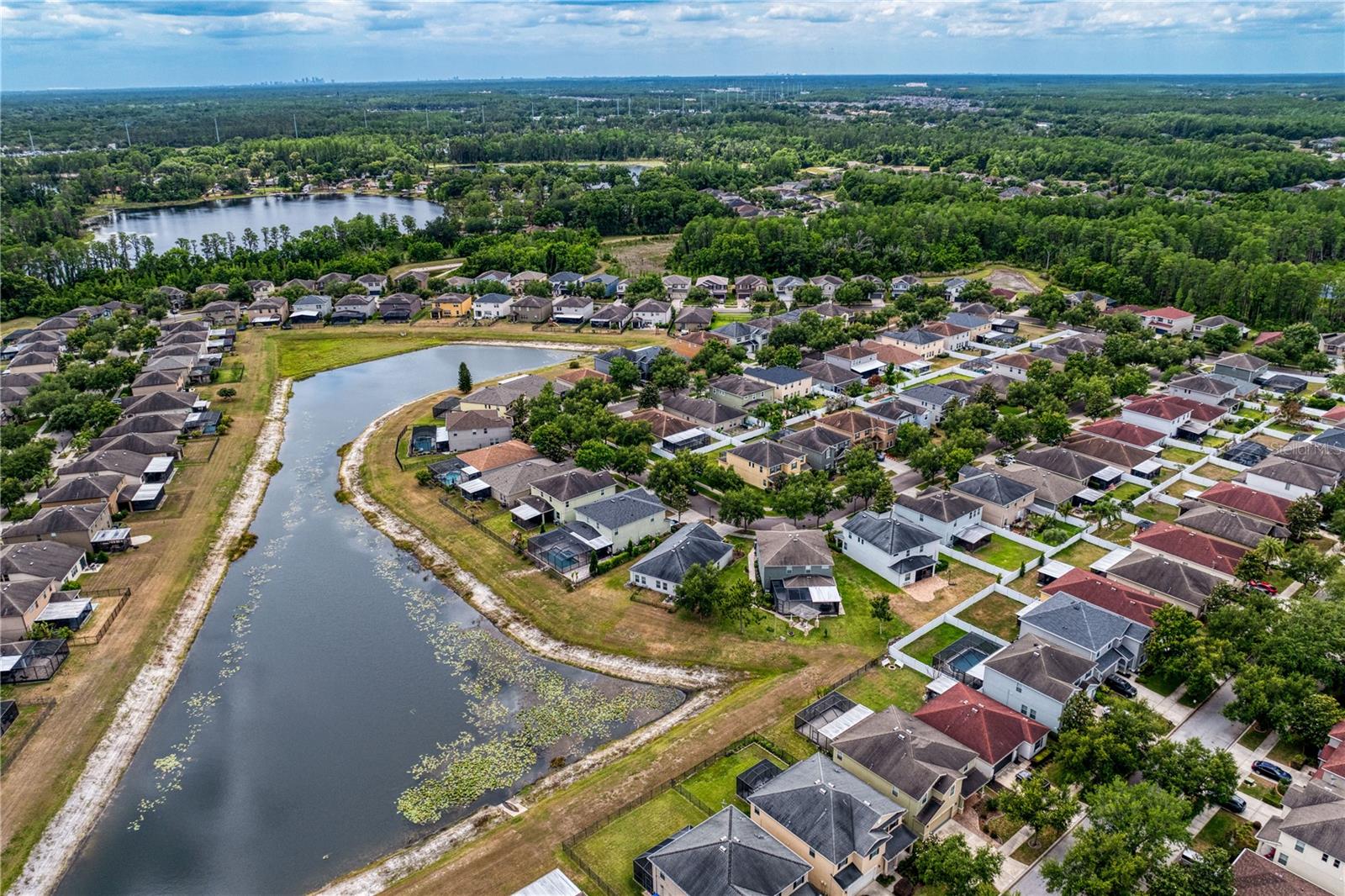 Water views from the property