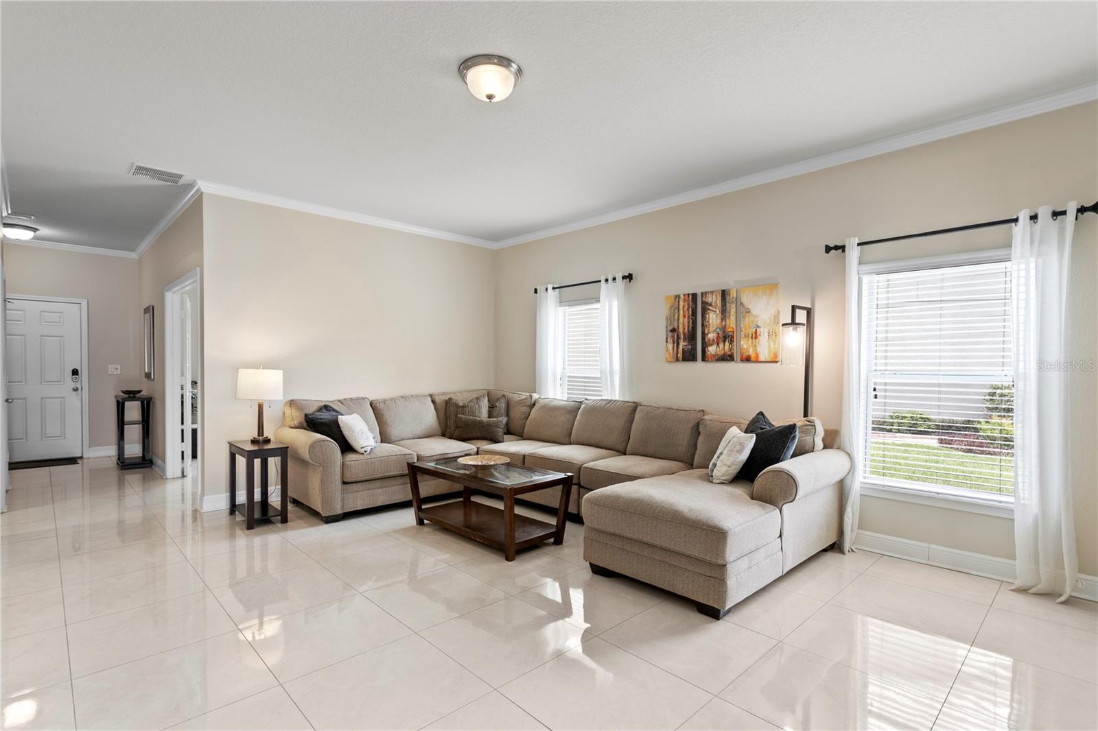 Window treatments convey with the home