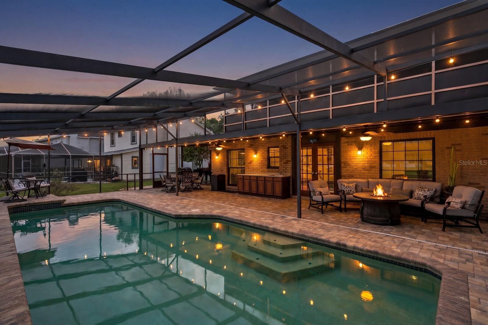 Incredible outdoor entertaining area by your private pool