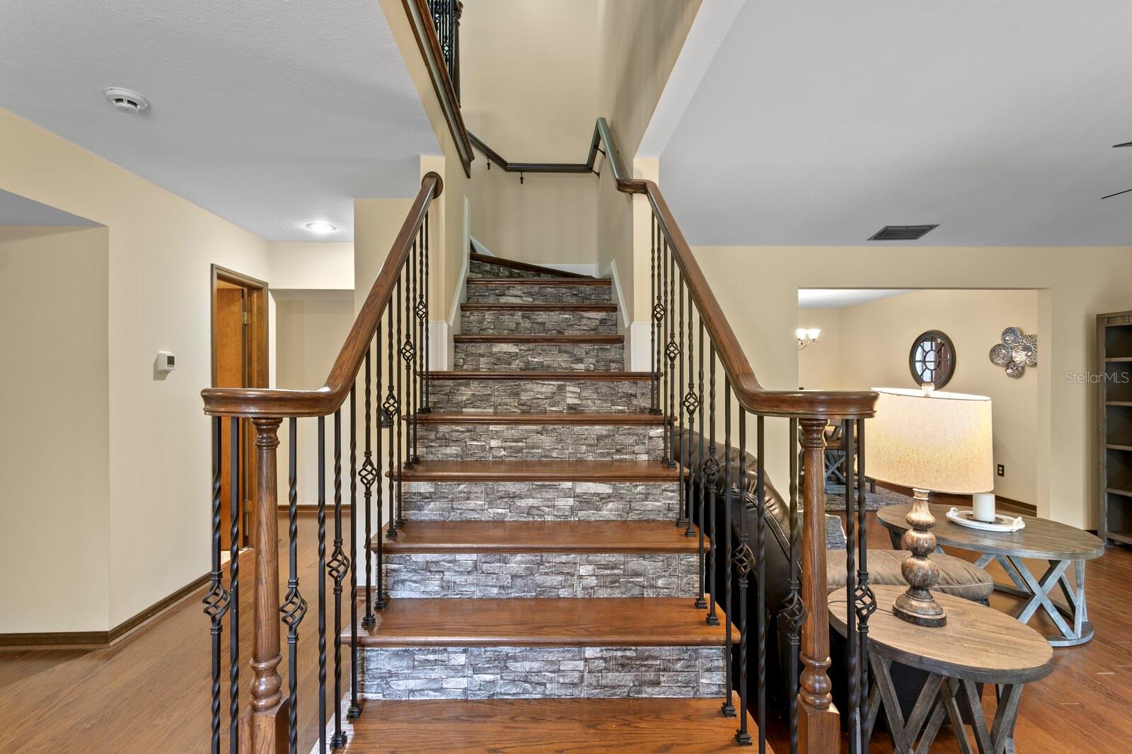 Updated staircase to 2nd floor