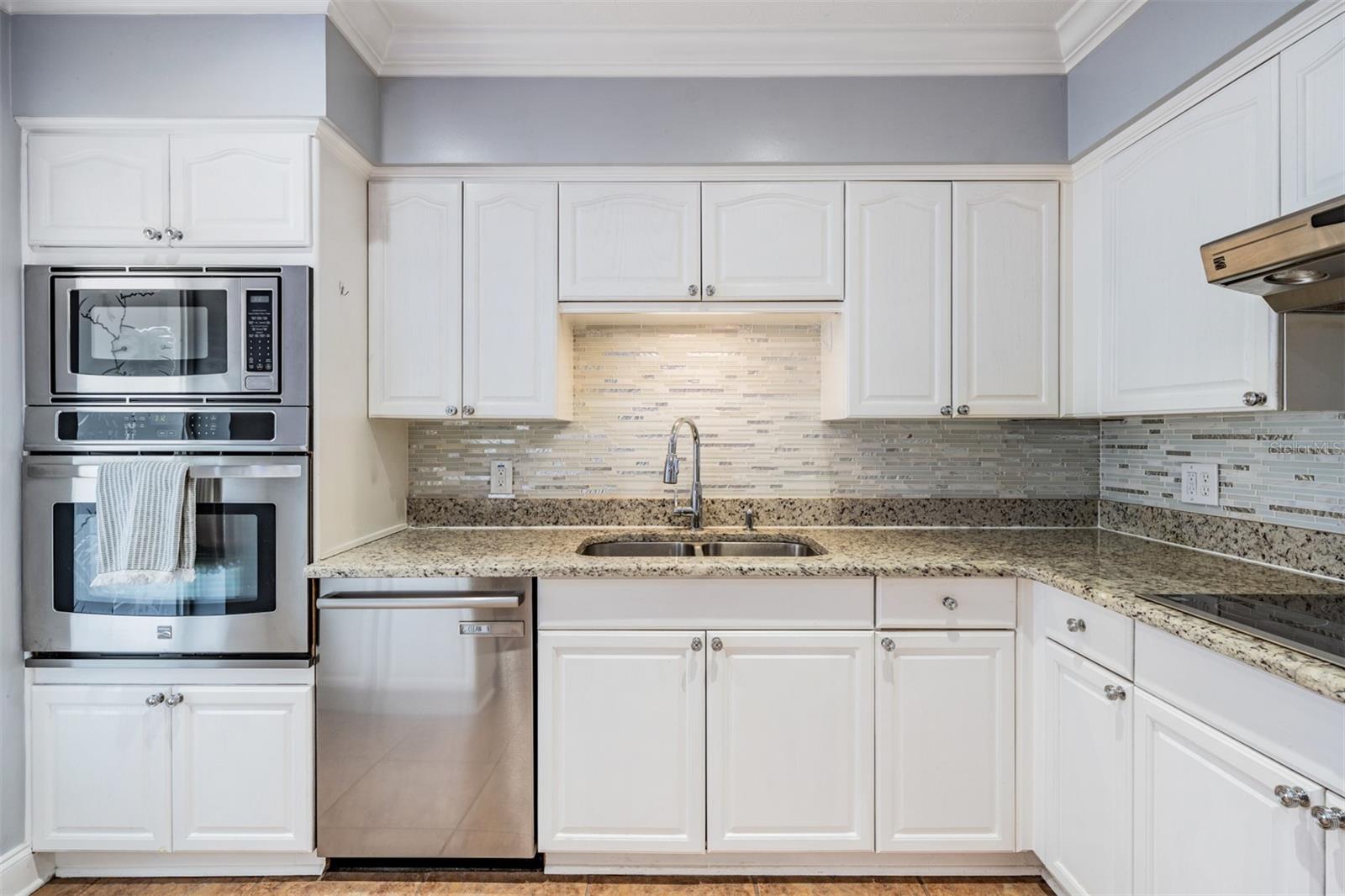 convenient built in oven and microwave