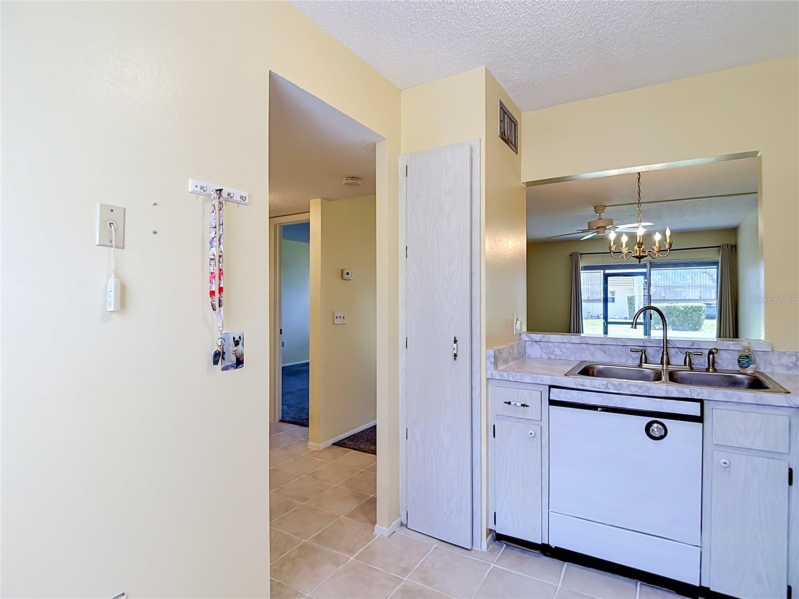 kitchen with pass thru breakfast bar
