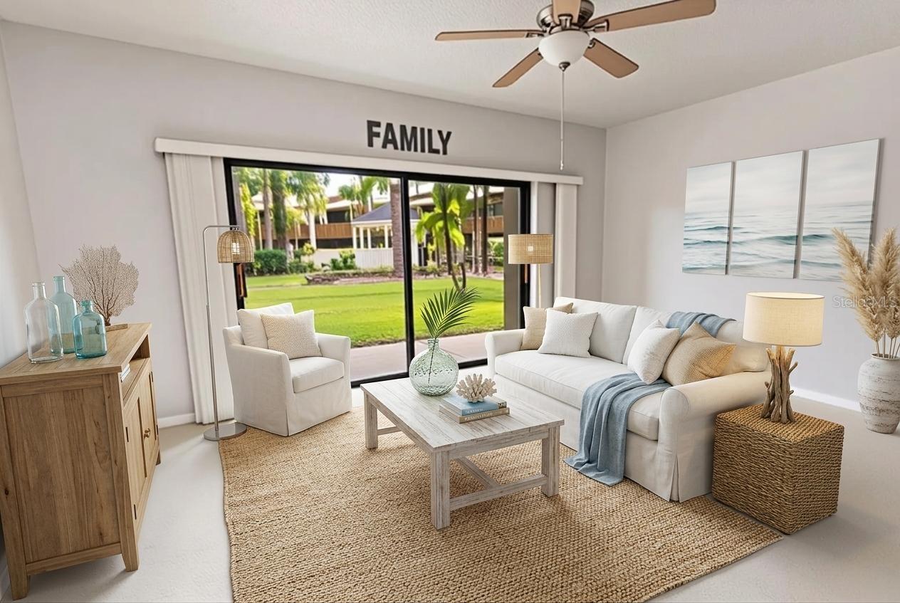 virtual staged living room