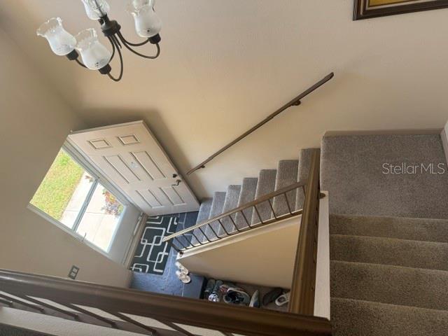 Stairs & Front Entrance from Top Down