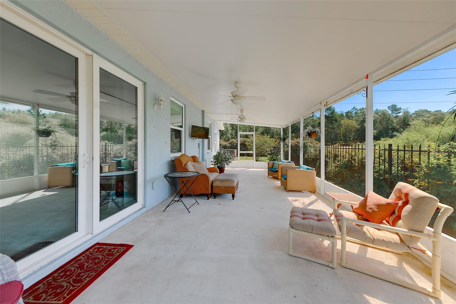 Extended Patio full length of house