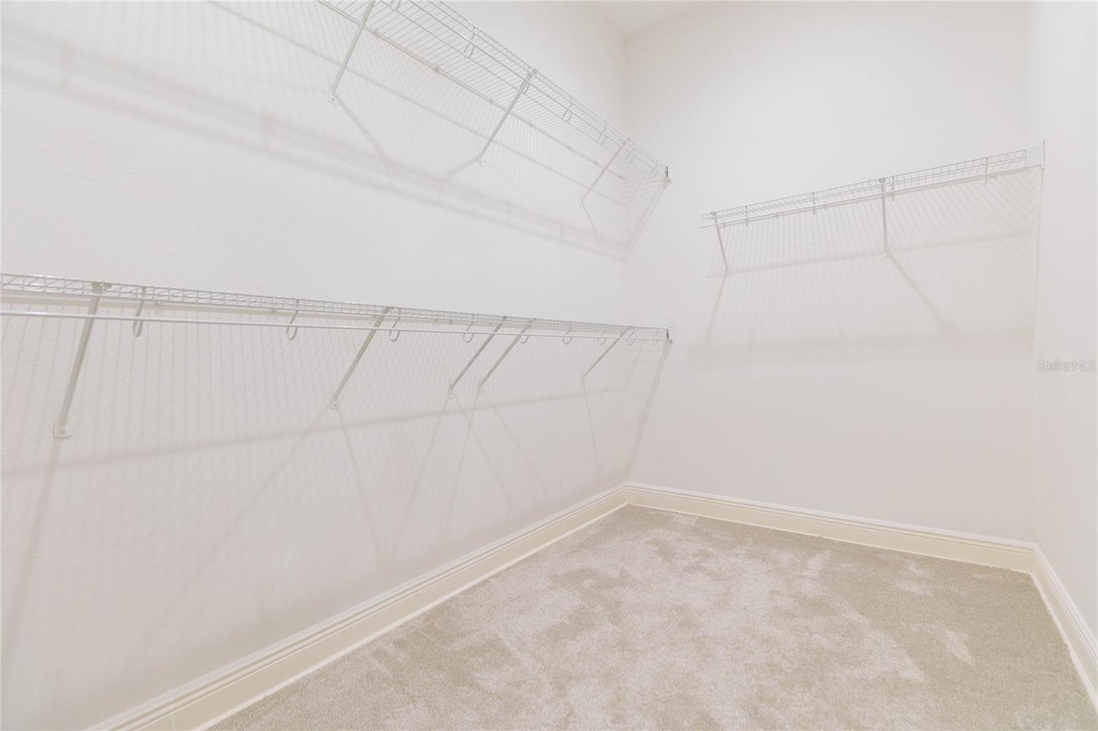 Walk-in closets are spacious