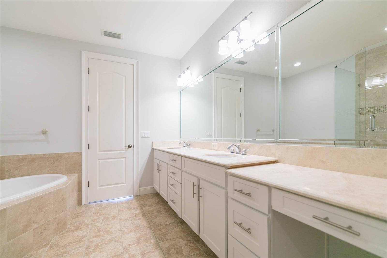Dual sinks plus dressing counter